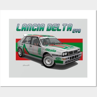 Lancia Delta EVO GrpA Posters and Art